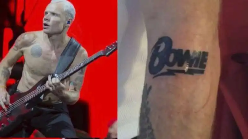 FLEA COL TATUAGGIO PER BOWIE