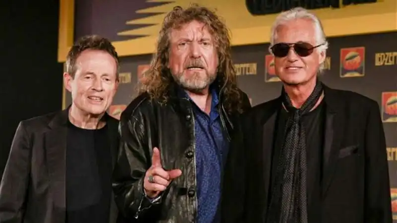 john paul jones con robert plant e jimmy page