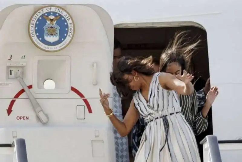 michelle malia e sasha obama tradite dal vento