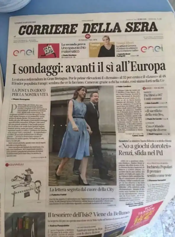 prime pagine dei giornali ve piacerebbe