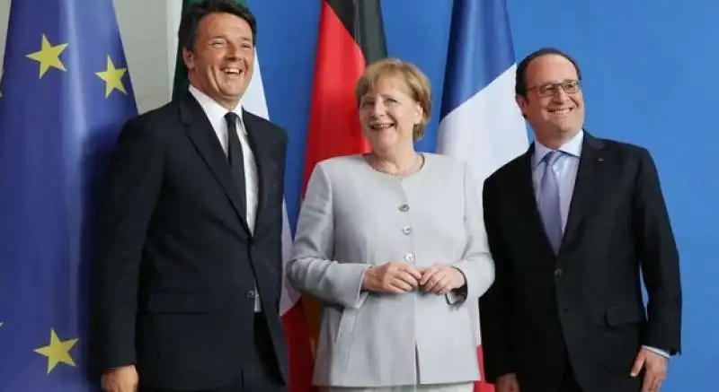 renzi merkel hollande  