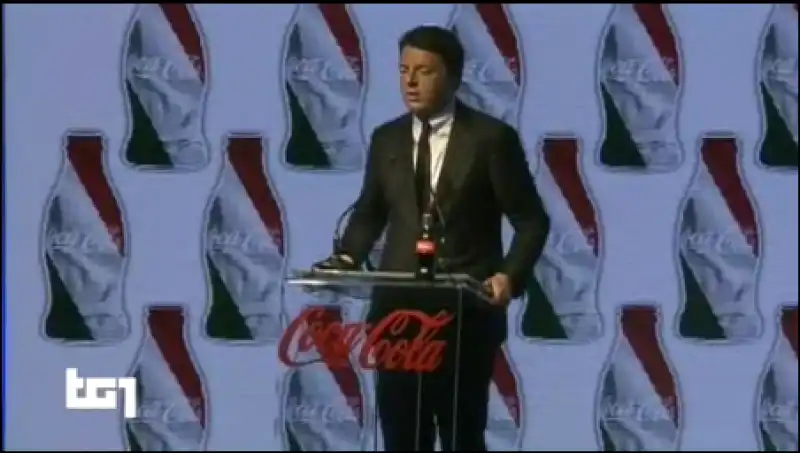 RENZI TESTIMONIAL DELLA COCA COLA