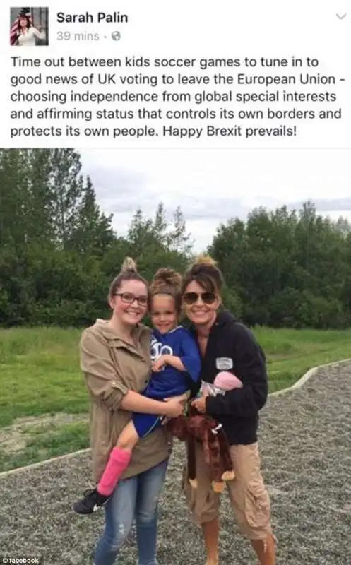 sarah palin augura happy brexit