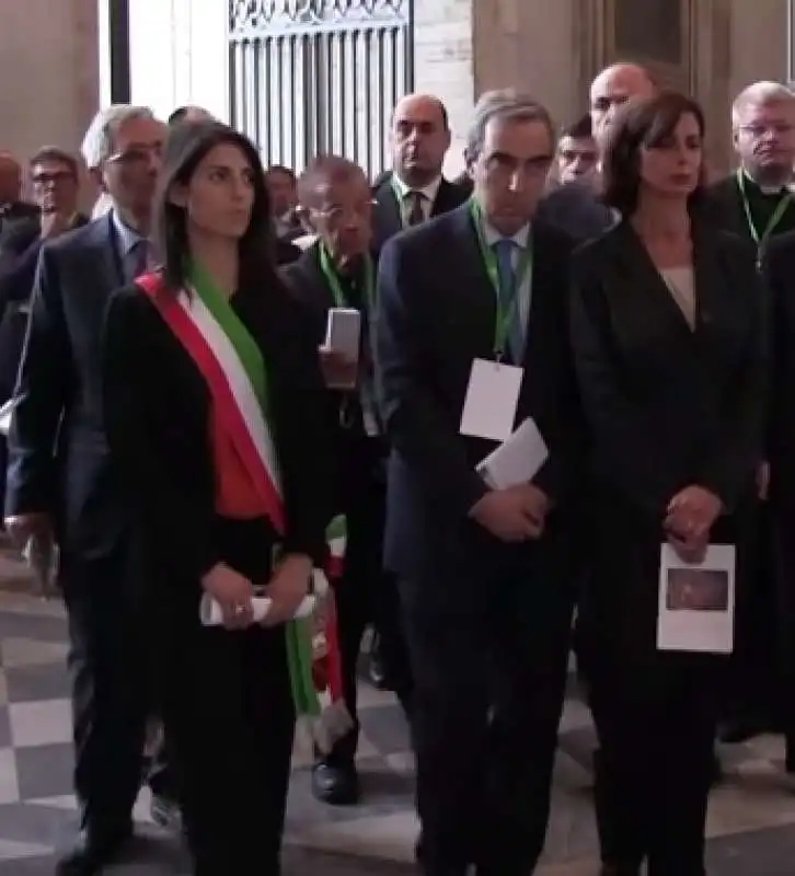 virginia raggi maurizio gasparri laura boldrini