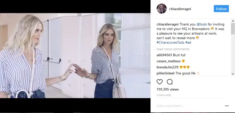 chiara ferragni ora scrive ad per segnalare le markette piu sfacciate