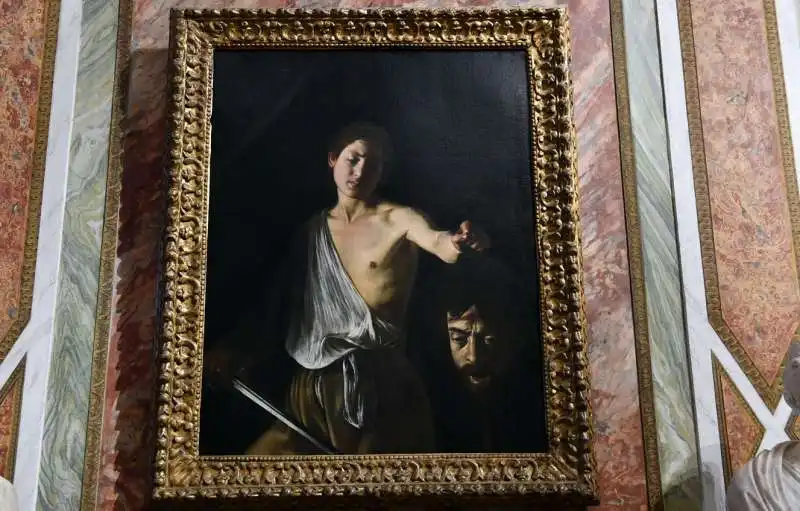 davide con la testa di golia  opera del caravaggio