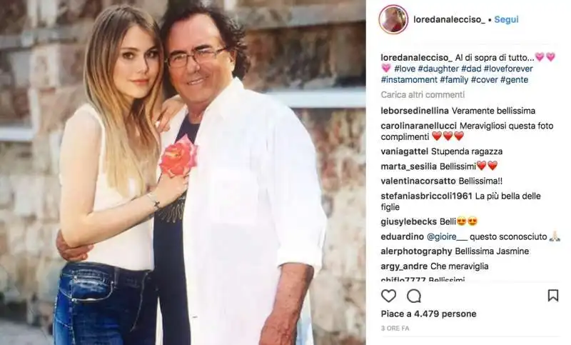 al bano con la figlia jasmine carrisi 