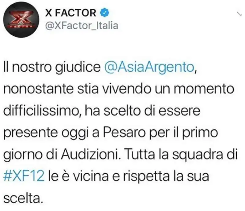 asia argento a xfactor 