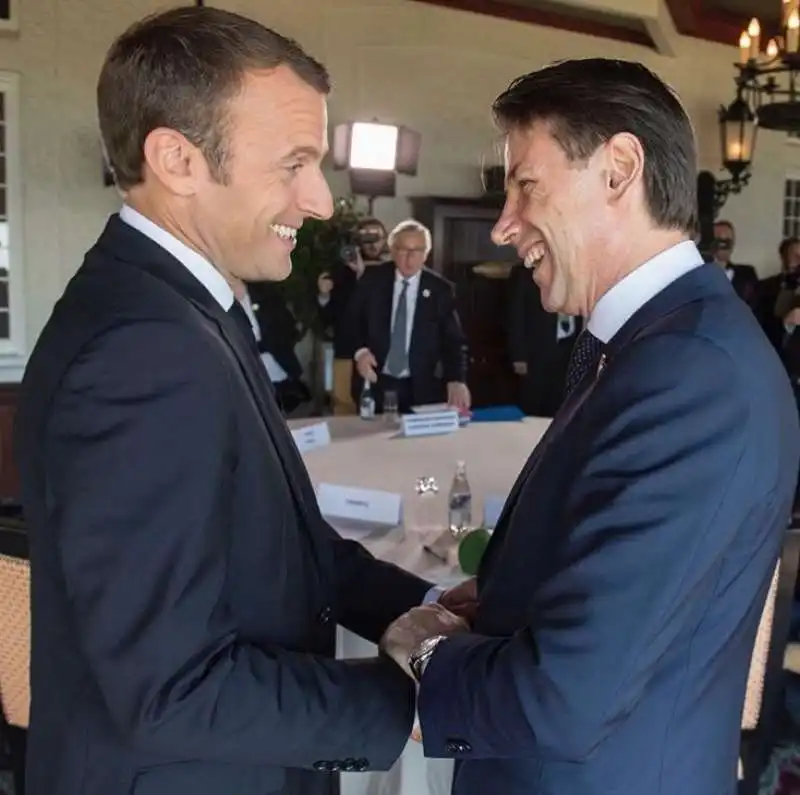 EMMANUEL MACRON GIUSEPPE CONTE 