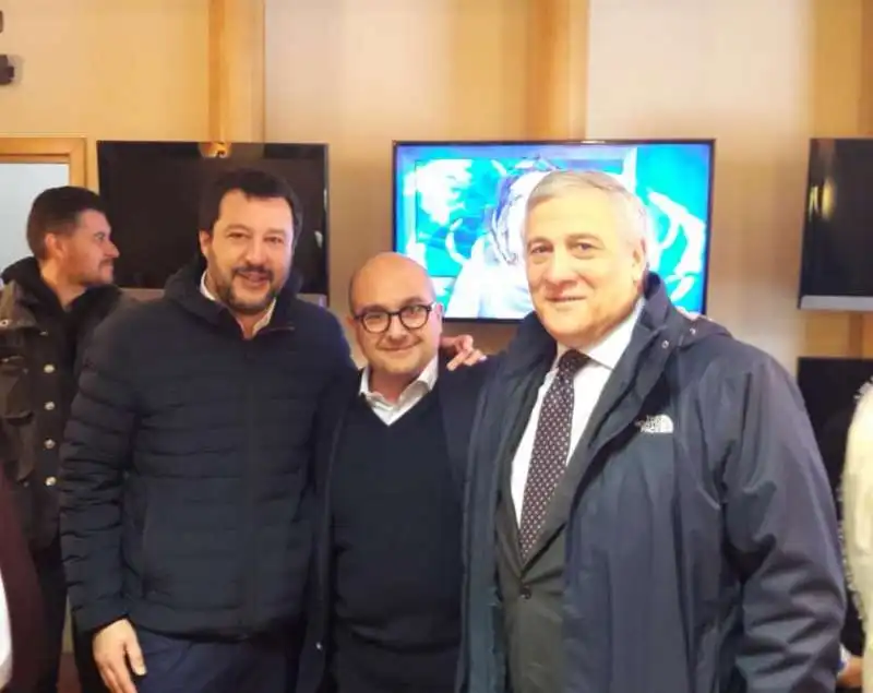 GENNARO SANGIULIANO CON SALVINI E TAJANI