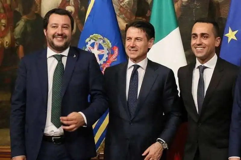 GIUSEPPE CONTE LUIGI DI MAIO MATTEO SALVINI