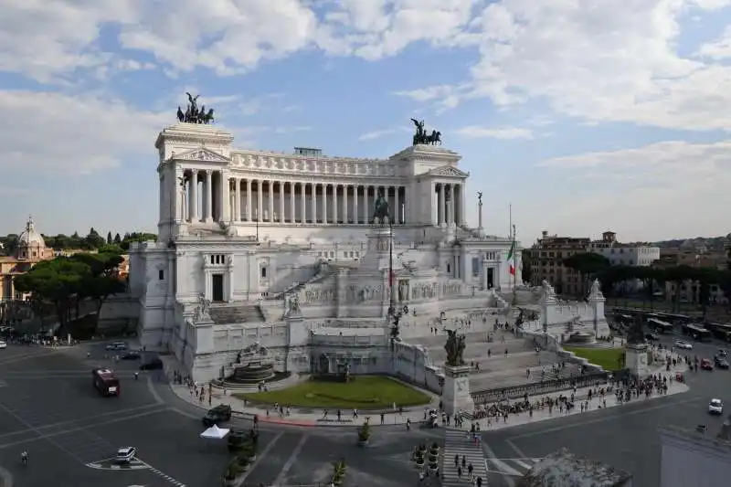 il vittoriano visto dalla terrazza civita