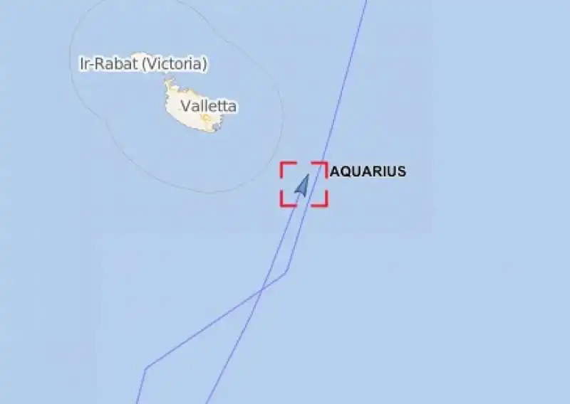 L AQUARIUS PASSA ACCANTO A MALTA MA SI DIRIGE A MESSINA 