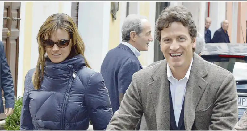 LUCA PARNASI CON LA MOGLIE CHRISTIANE FILANGIERI