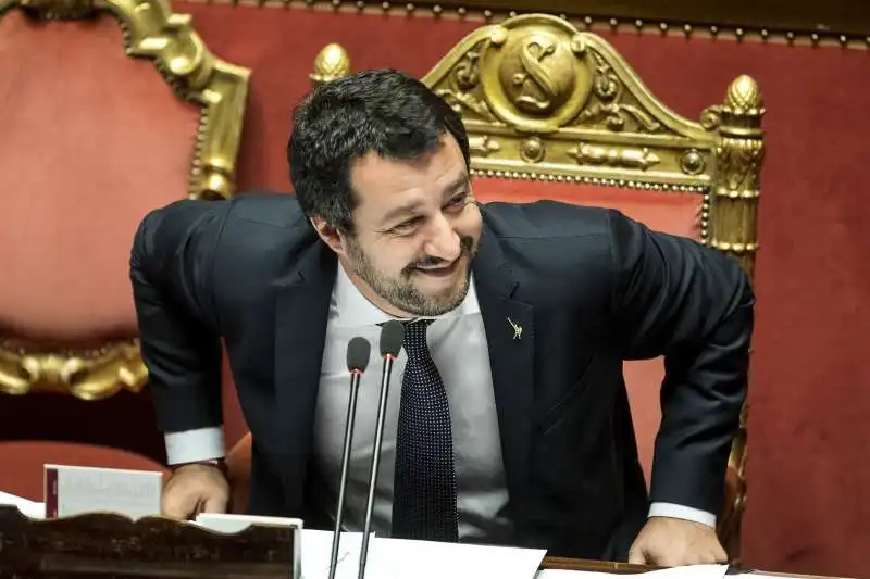 matteo salvini al senato 1