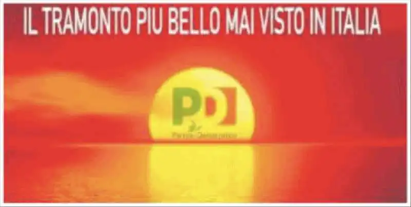 TRAMONTO PD PARTITO DEMOCRATICO