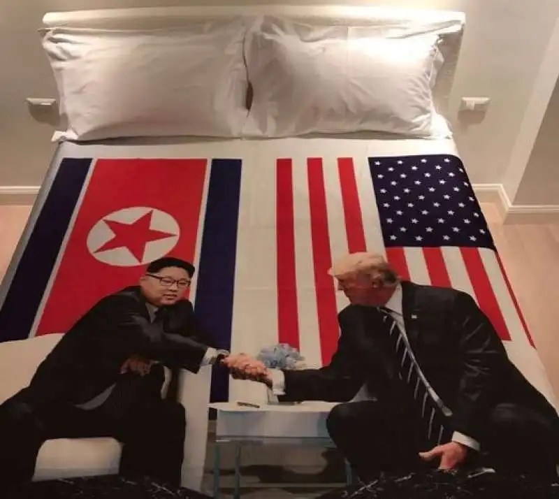 TRUMP KIM JONG UN IL COPRIPIUMINO