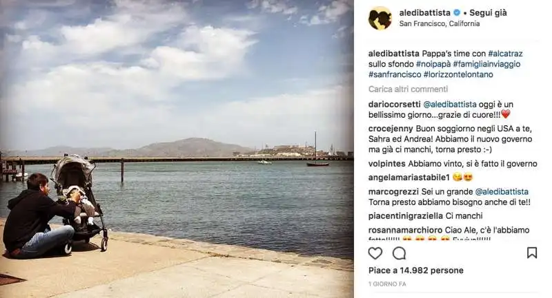 una foto che nessuno ha mai fatto alessandro di battista guarda alcatraz