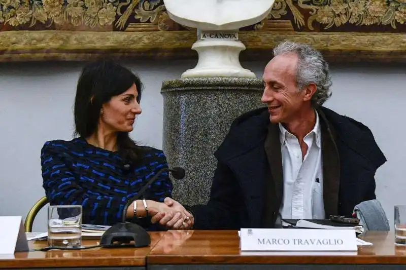 VIRGINIA RAGGI E MARCO TRAVAGLIO

