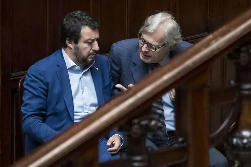 vittorio sgarbi e matteo salvini 1