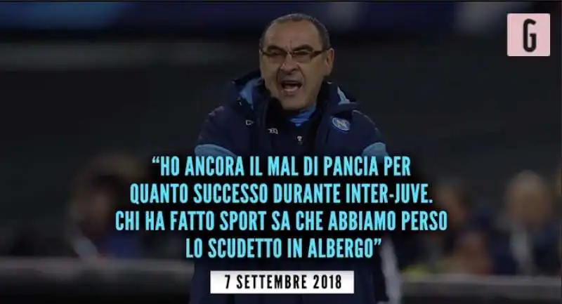 le frasi di maurizio sarri contro la juventus