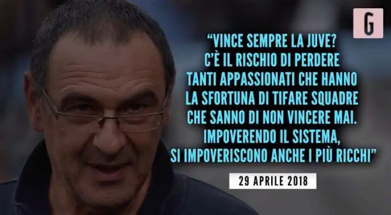 le frasi di maurizio sarri contro la juventus 2