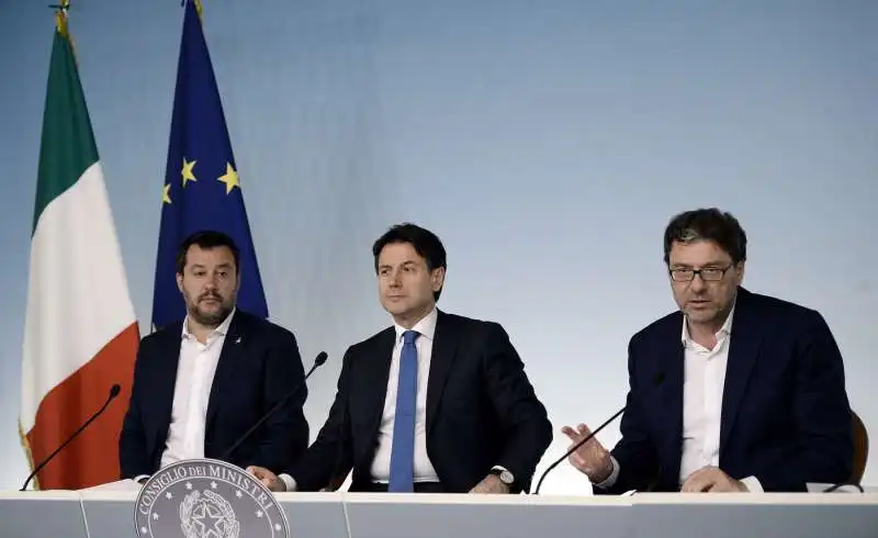 matteo salvini giuseppe conte giancarlo giorgetti   approvazione decreto sicurezza bis