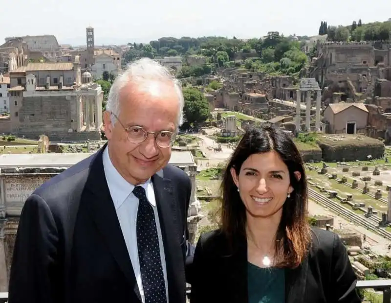 WALTER VELTRONI CON VIRGINIA RAGGI IN CAMPIDOGLIO