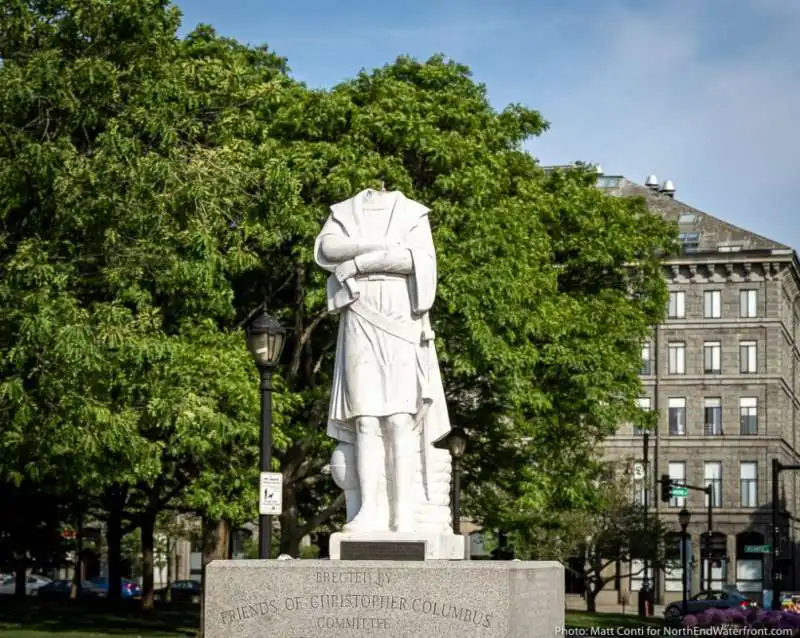 cristoforo  colombo decapitato a boston