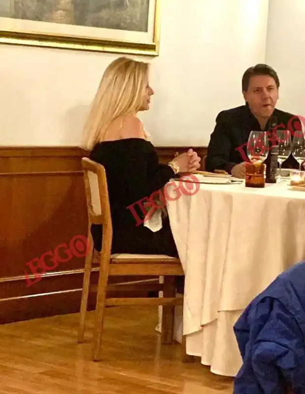 giuseppe conte olivia paladino a cena  1