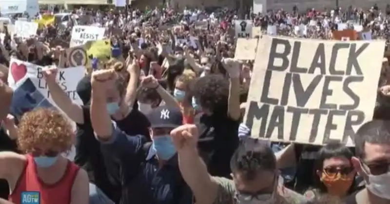 manifestazione per george floyd a roma