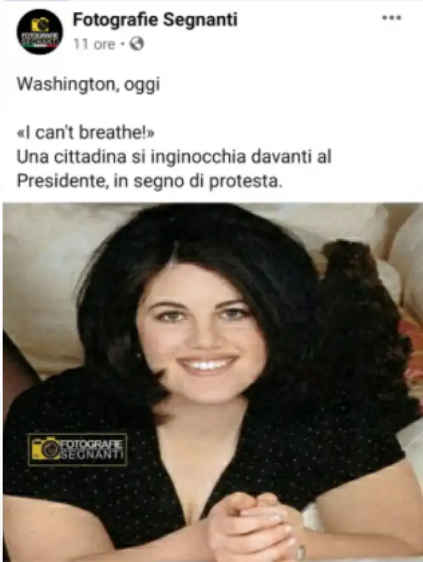 MONICA LEWINSKY E LE PROTESTE IN GINOCCHIO BY FOTOGRAFIE SEGNANTI