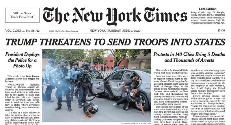 new york times sulle rivolte seconda versione