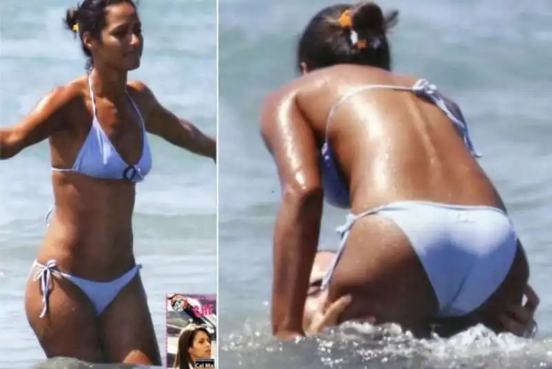 Rula Jebreal on the beach