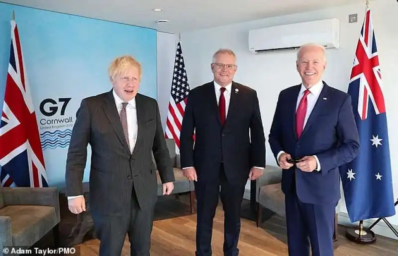 Boris Johnson, Scott Morrison e Joe Biden