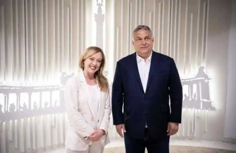 giorgia meloni con viktor orban