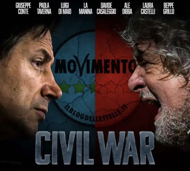 giuseppe conte vs beppe grillo   meme