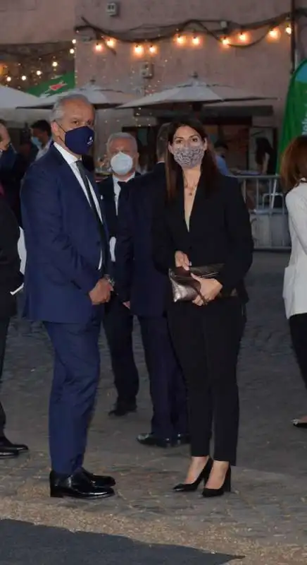 il prefetto matteo piantedosi con la sindaca virginia raggi  foto di bacco