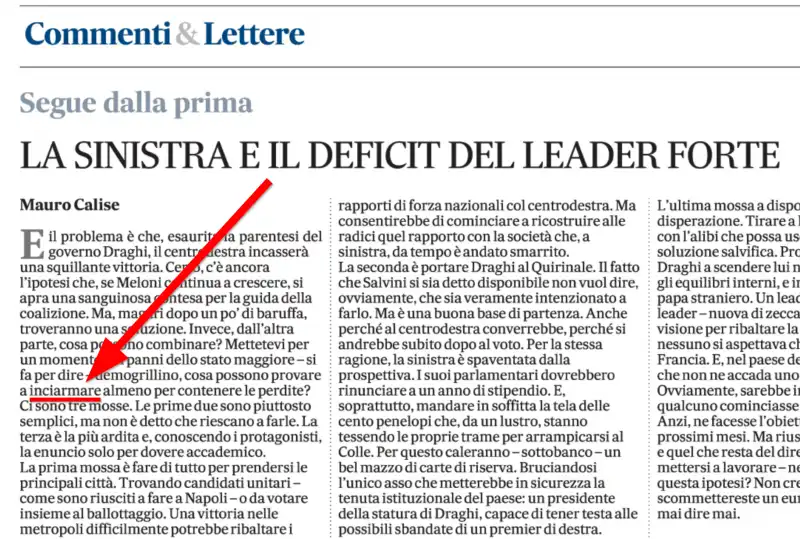 Inciarmare sul Mattino