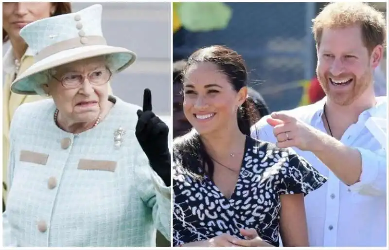 LA REGINA ELISABETTA E MEGHAN E HARRY