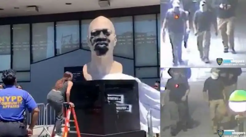 la statua di george floyd vandalizzata 5