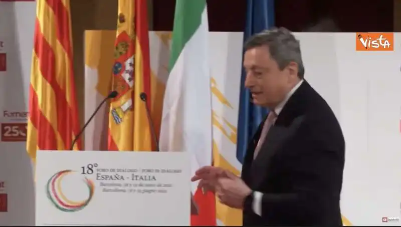 mario draghi non trova il discorso al foro italo spagnolo 1