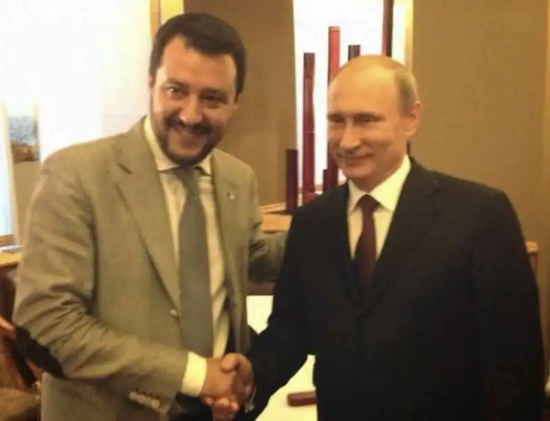 MATTEO salvini E VLADIMIR putin