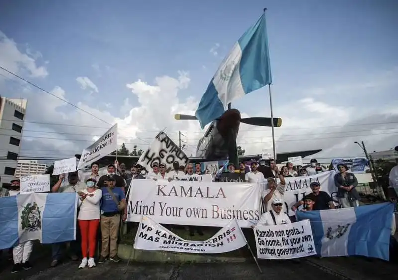 proteste in guatemala contro kamala harris  1