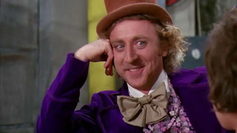 gene wilder in willy wonka e la fabbrica di cioccolato 