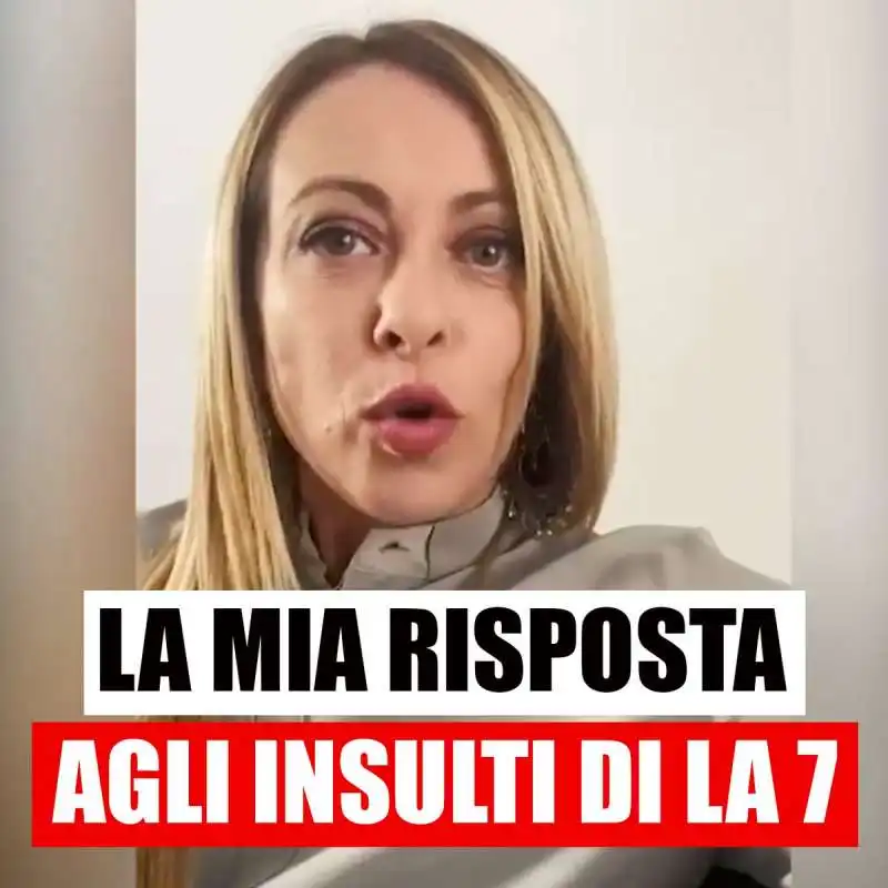 Giorgio Meloni video contro La7 