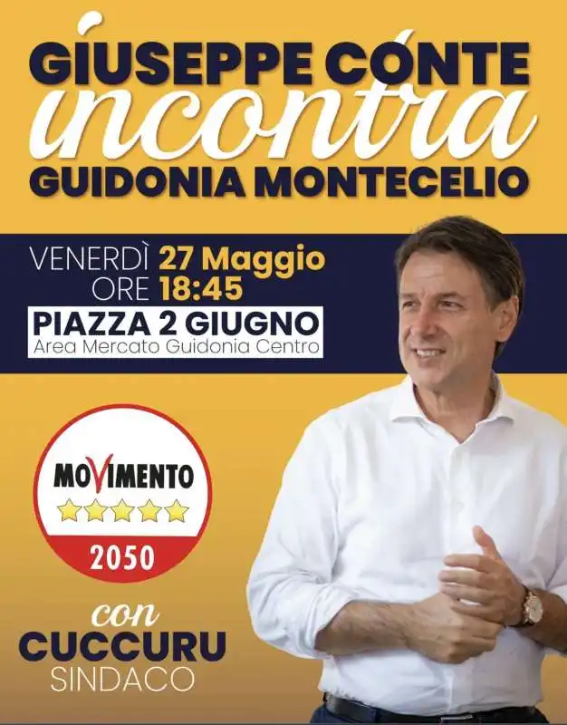 giuseppe conte a guidonia 