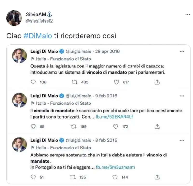 i tweet sulla scissione m5s by di maio   1