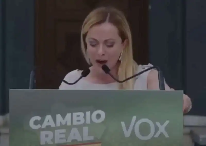 il comizio di giorgia meloni per vox, in spagna   7