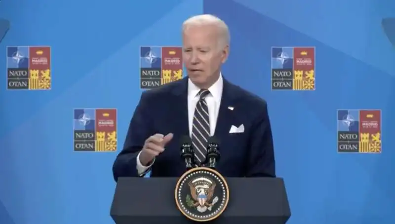 joe biden   conferenza stampa vertice nato madrid   2